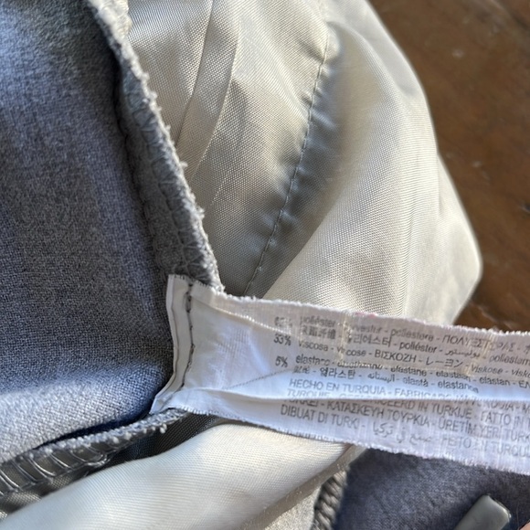 Zara gray flat front pull on pants - Picture 7 of 8